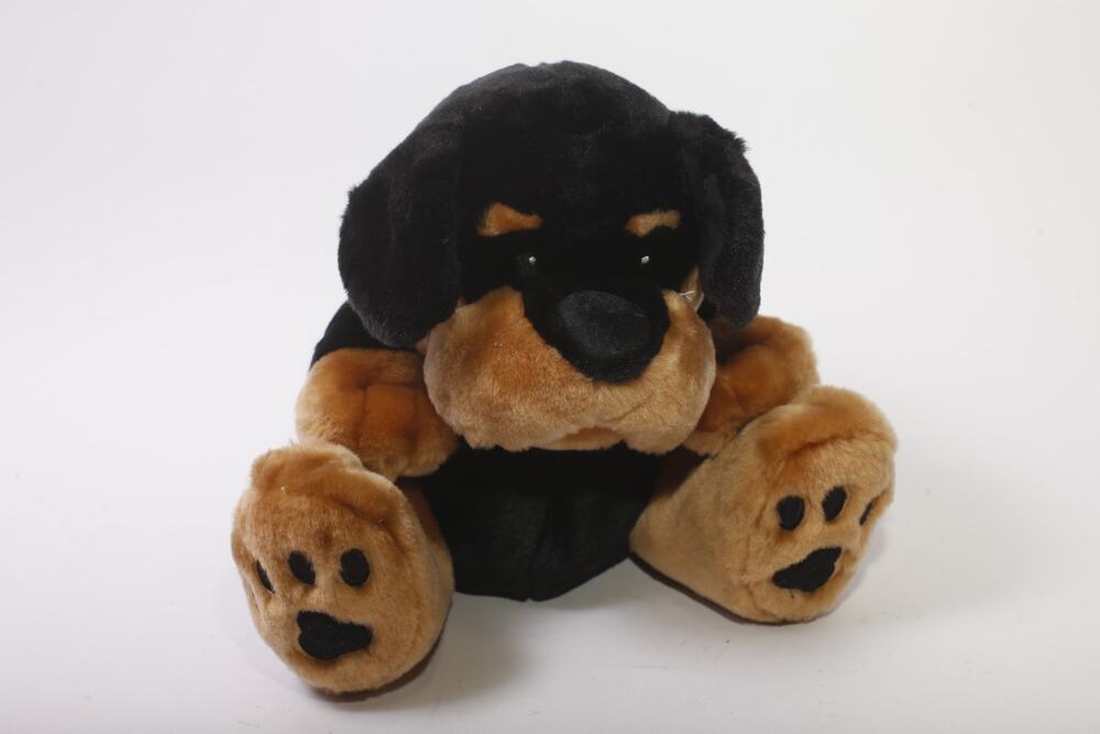 Outrageous, Rottweiler, Hand Puppet, Plush, Dog, Brown, Vintage, ~ 260128-WH 921